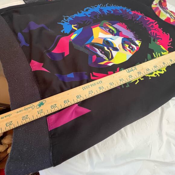 Fashion 3D Jimi Hendrix Psychedelic Crew Neck Pullover Shirt Sweater Small - Picture 4 of 12